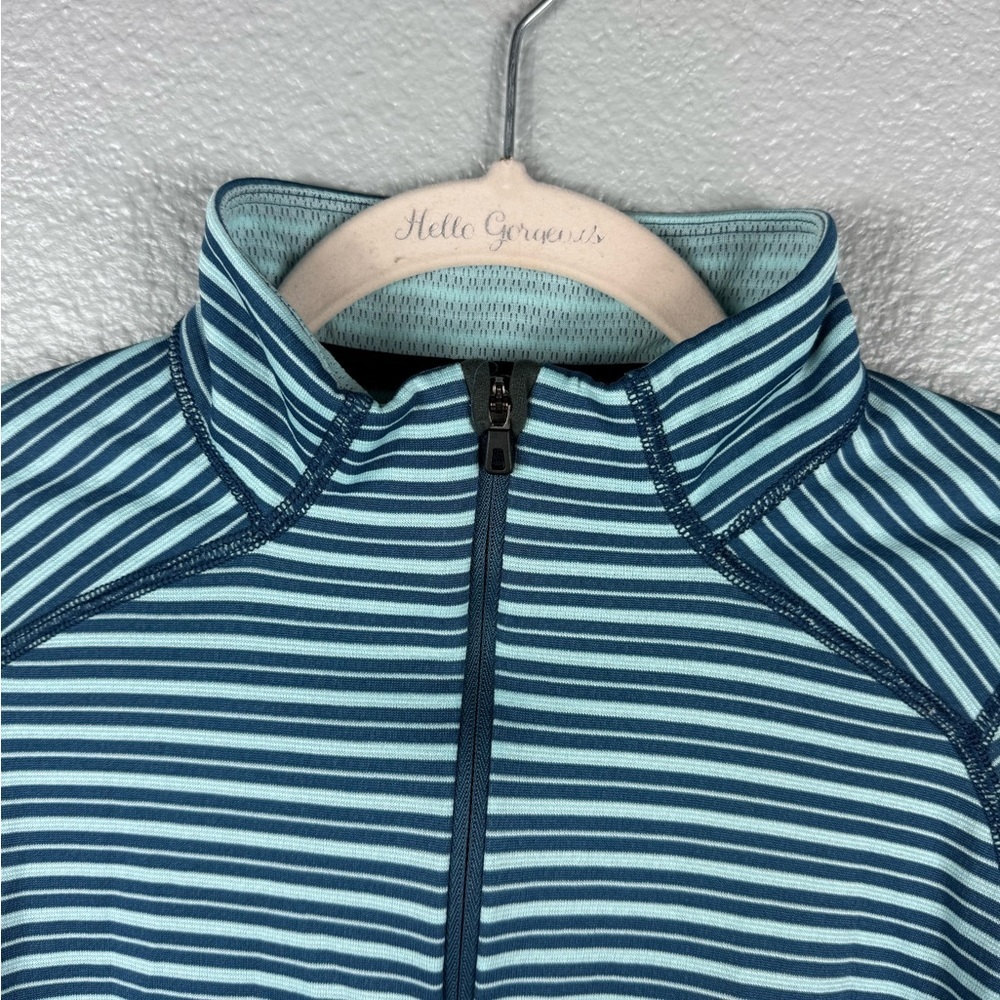 Patagonia Men’s Striped Blue Lightweight Layer Collared 3/4 Zip Activewear Small - Picture 4 of 11